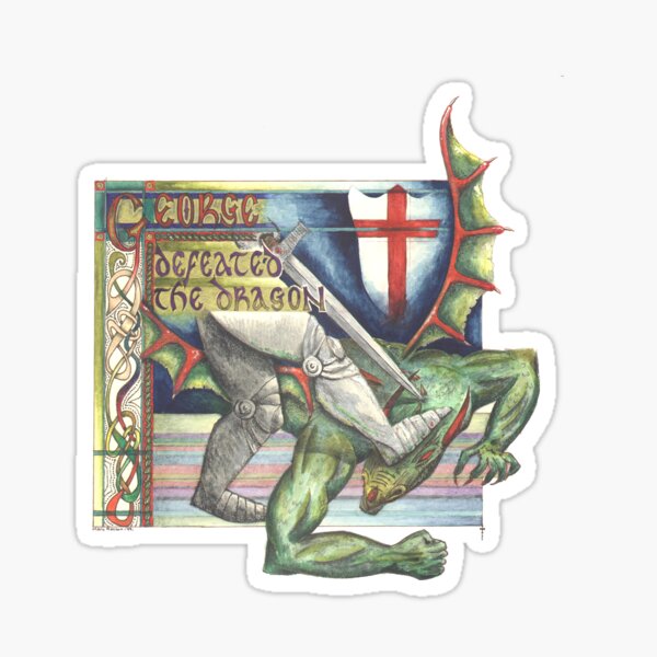 St. George and the Dragon Sticker