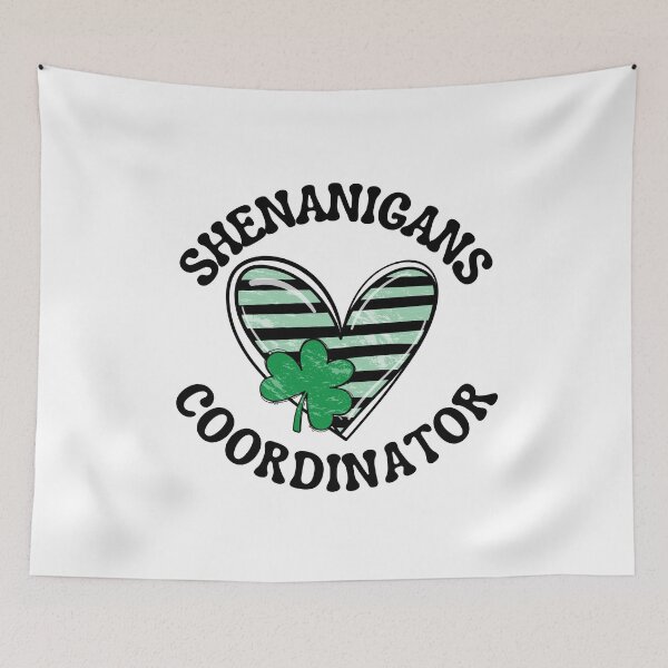Item preview, Shenanigans Coordinator, Fun Green Striped Heart who like St. Patty's day, shenanigans, and being awesome designed and sold by Auntieck.