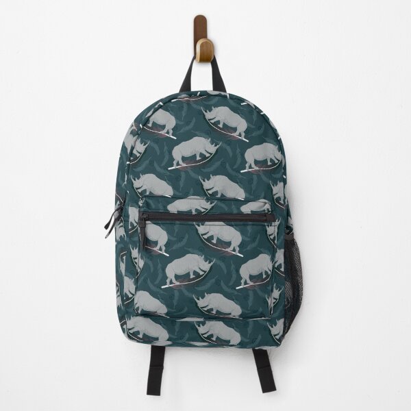 Item preview, Floating White Rhino - Dark Teal designed and sold by Jasrese.