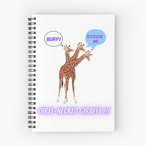 Item preview, Three-necked giraffe - Burp edition designed and sold by CosmicStory.