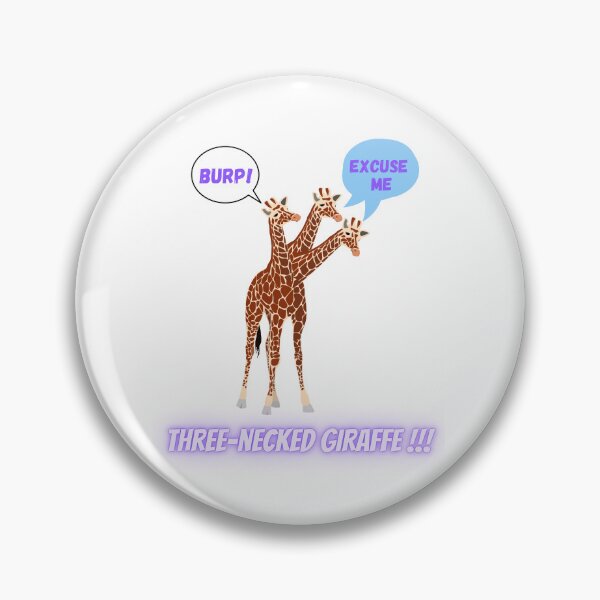 Item preview, Three-necked giraffe - Burp edition designed and sold by CosmicStory.