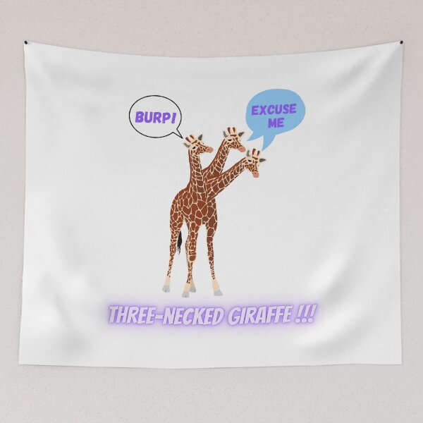 Item preview, Three-necked giraffe - Burp edition designed and sold by CosmicStory.