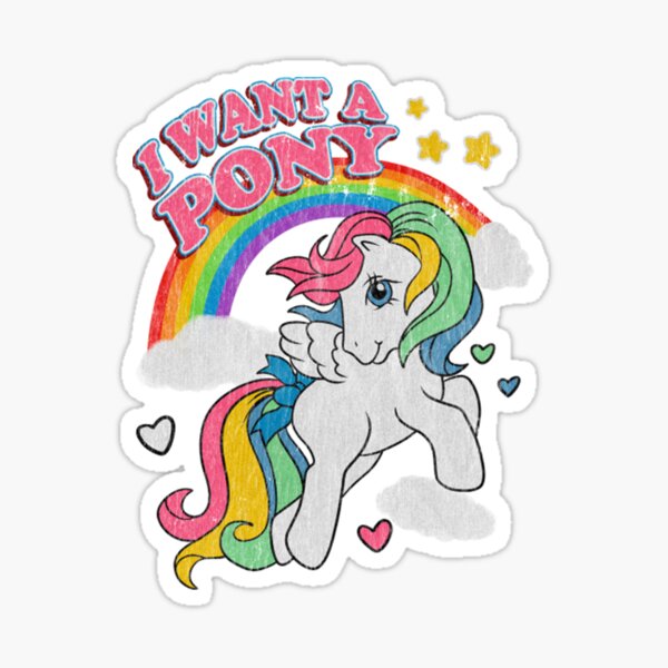 my little pony vintage generation 1 rainbow sticker\