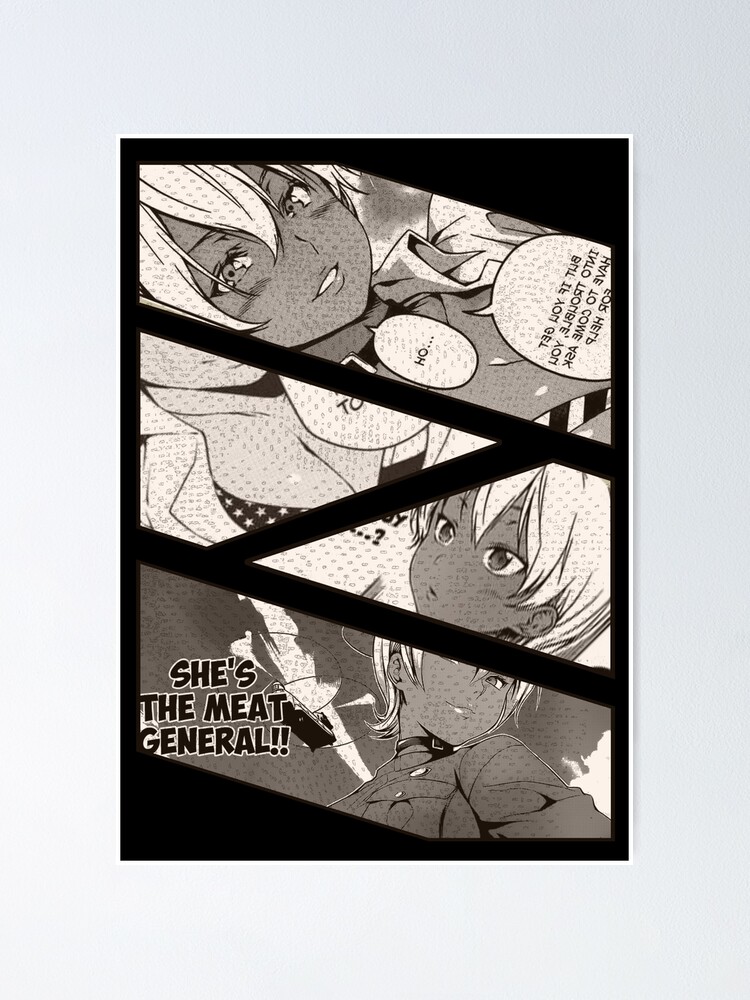 Ikumi Mito Food Wars Shokugeki No Soma Manga Panel Design Poster By Animedesignshop Redbubble