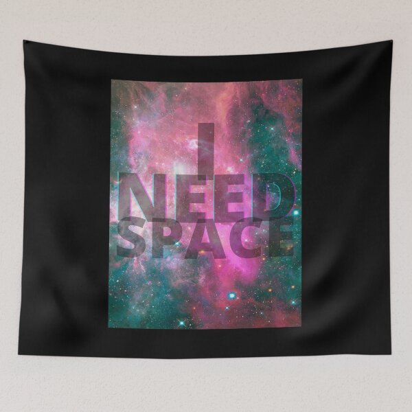 Item preview, I Need Space - Teal, Pink Galaxy designed and sold by Quirkdom.