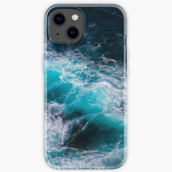 Sea waves crashing onto rocks, Swimming, Travel, Adventure, Outdoors, Seaside iPhone Soft Case