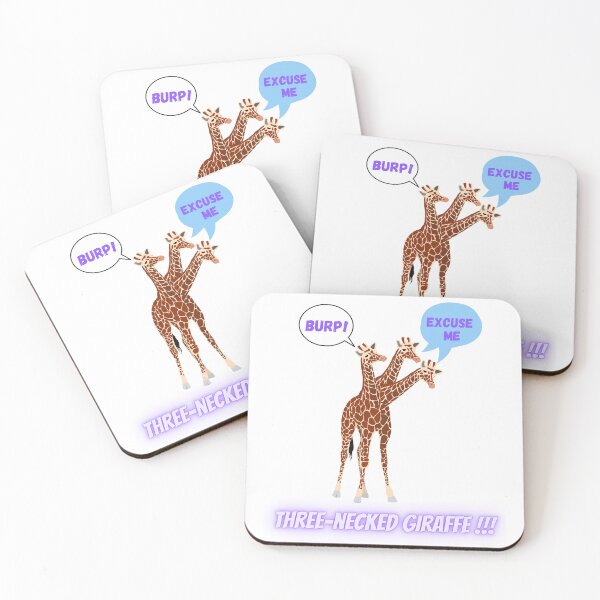 Item preview, Three-necked giraffe - Burp edition designed and sold by CosmicStory.