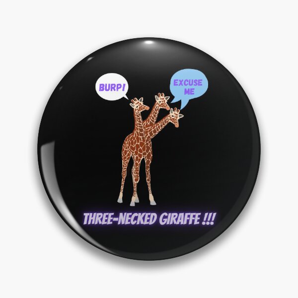 Item preview, Three-necked giraffe - Burp edition (in black) designed and sold by CosmicStory.
