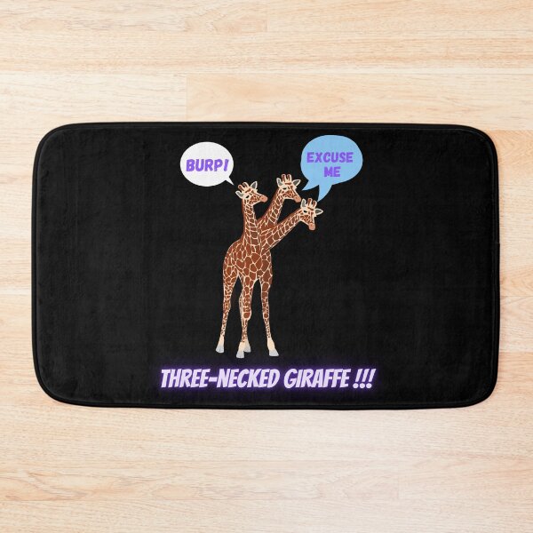 Item preview, Three-necked giraffe - Burp edition (in black) designed and sold by CosmicStory.