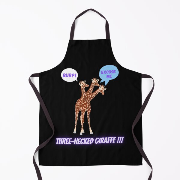 Item preview, Three-necked giraffe - Burp edition (in black) designed and sold by CosmicStory.