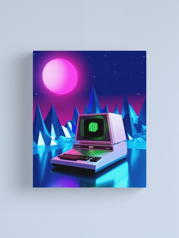 Thumbnail 1 of 3, Canvas Print, Commodore PET on ice designed and sold by djspacegr.