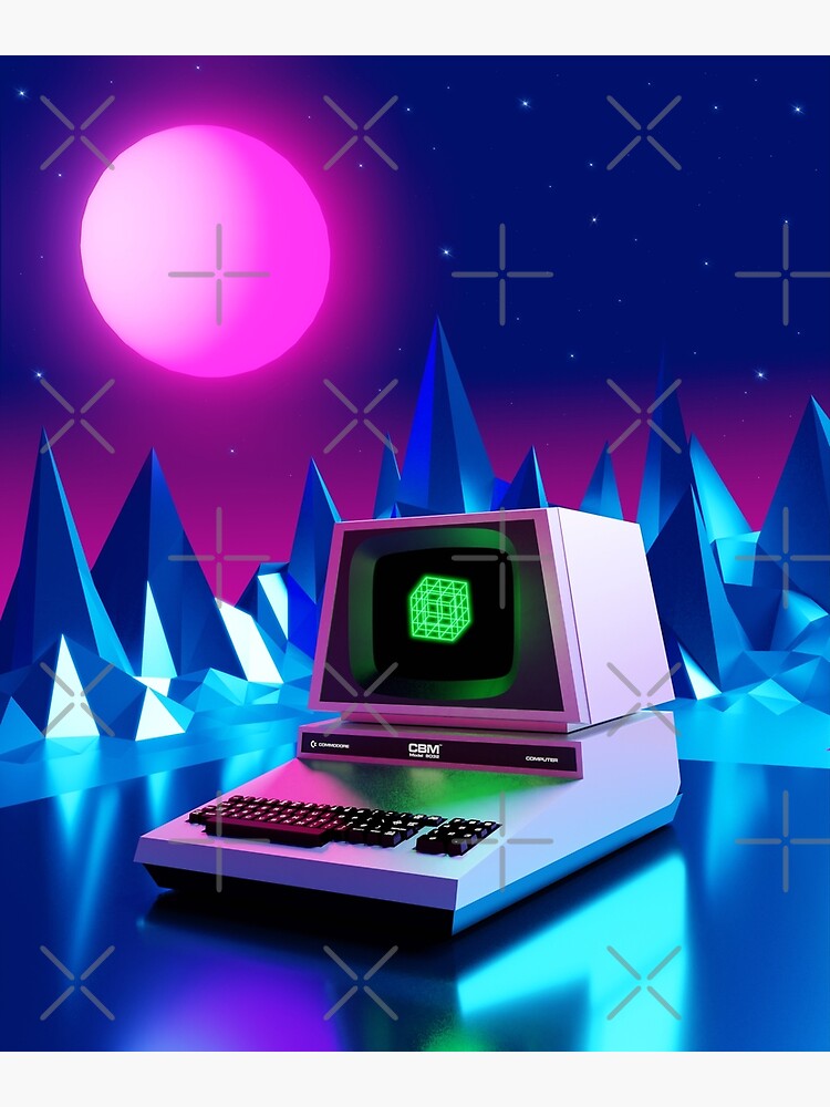 Thumbnail 3 of 3, Canvas Print, Commodore PET on ice designed and sold by djspacegr.