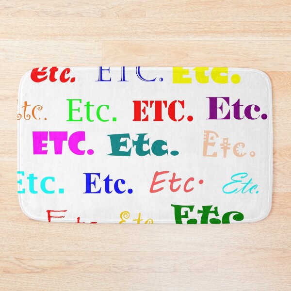 Item preview, Etc. Etcetera Et Cetera in various colors and fonts designed and sold by Becky Hunter.