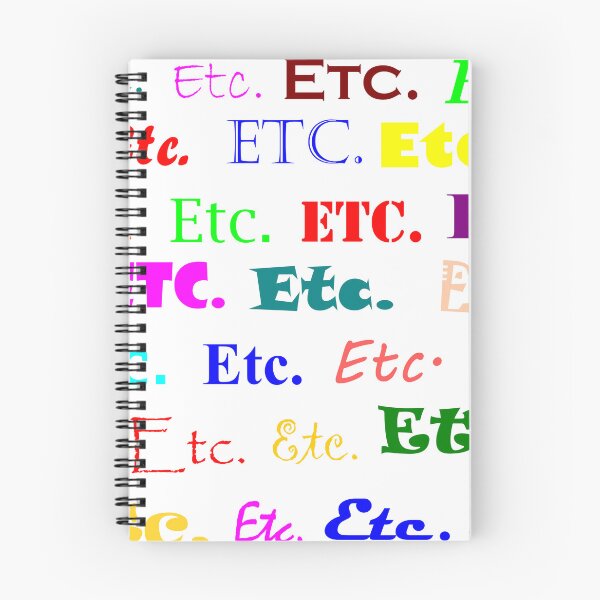 Item preview, Etc. Etcetera Et Cetera in various colors and fonts designed and sold by Becky Hunter.