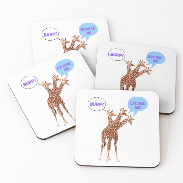 Item preview, Three-necked giraffe - Burp edition (without title) designed and sold by CosmicStory.