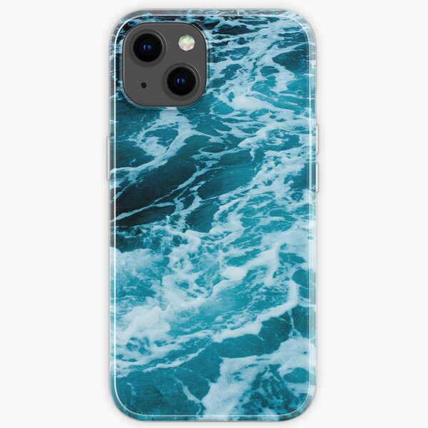 Turbulence flow in the sea, Abstract, Swimming, Travel, Outdoors, Seaside iPhone Soft Case