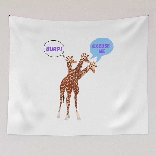 Item preview, Three-necked giraffe - Burp edition (without title) designed and sold by CosmicStory.