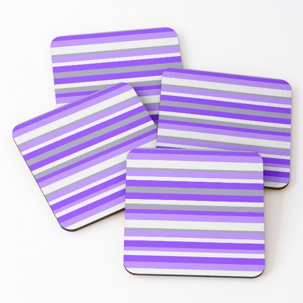 Item preview, Horizontal stripes in dark purple, light purple, gray, and white, doodles, decor, accent pieces, pop of color, wow factor designed and sold by Becky Hunter.
