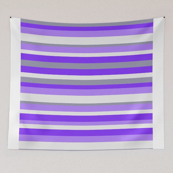 Item preview, Horizontal stripes in dark purple, light purple, gray, and white, doodles, decor, accent pieces, pop of color, wow factor designed and sold by Becky Hunter.