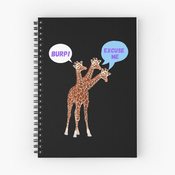 Item preview, Three-necked giraffe - Burp edition (without title, in black) designed and sold by CosmicStory.