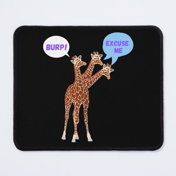 Item preview, Three-necked giraffe - Burp edition (without title, in black) designed and sold by CosmicStory.