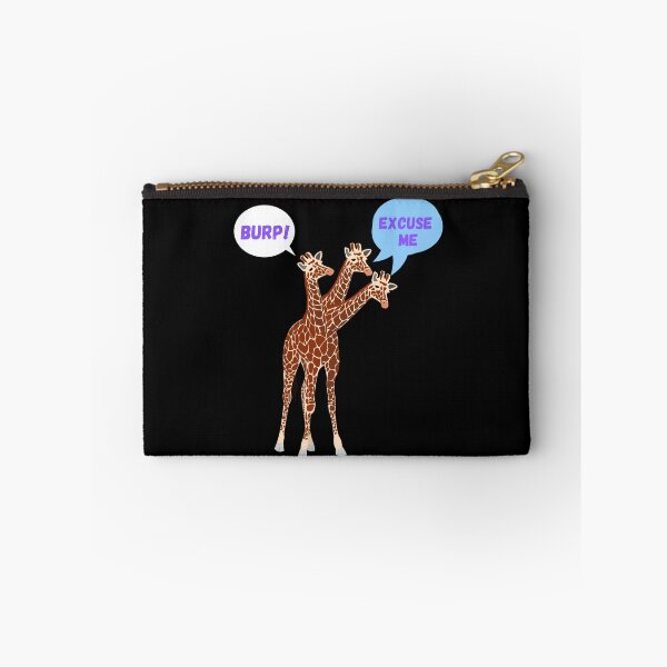 Item preview, Three-necked giraffe - Burp edition (without title, in black) designed and sold by CosmicStory.