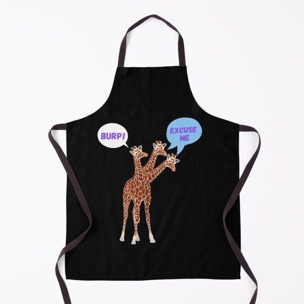Item preview, Three-necked giraffe - Burp edition (without title, in black) designed and sold by CosmicStory.