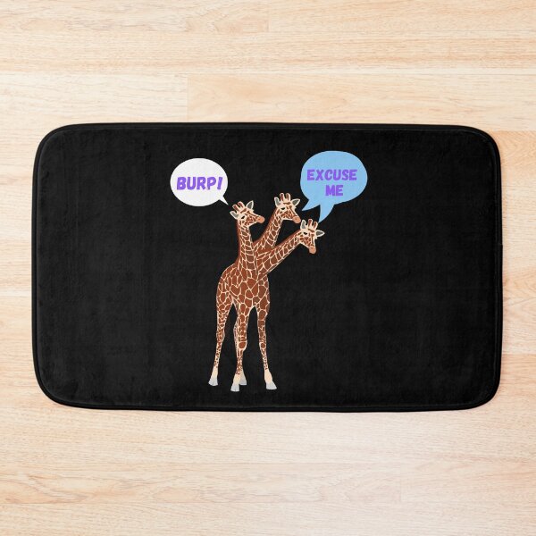 Item preview, Three-necked giraffe - Burp edition (without title, in black) designed and sold by CosmicStory.
