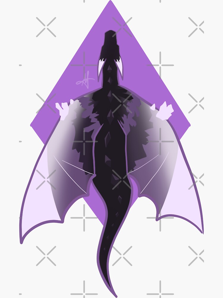 "Amethyst Gem Dragon Sticker" Sticker by artbyashley Redbubble
