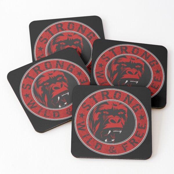 Item preview, Gym Fitness Gorilla Strong Wild & Free designed and sold by OmmeDesigns.