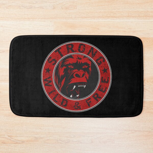 Item preview, Gym Fitness Gorilla Strong Wild & Free designed and sold by OmmeDesigns.