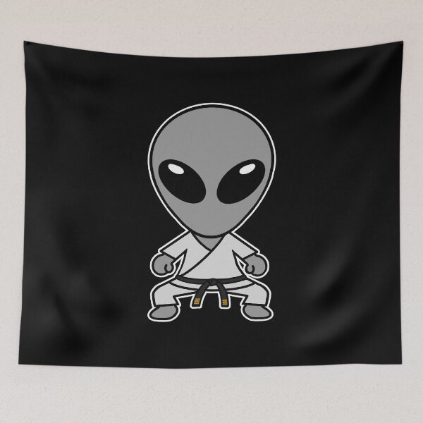 Item preview, Space Alien Practicing Karate - Light Gi  designed and sold by SpaceAlienTees.