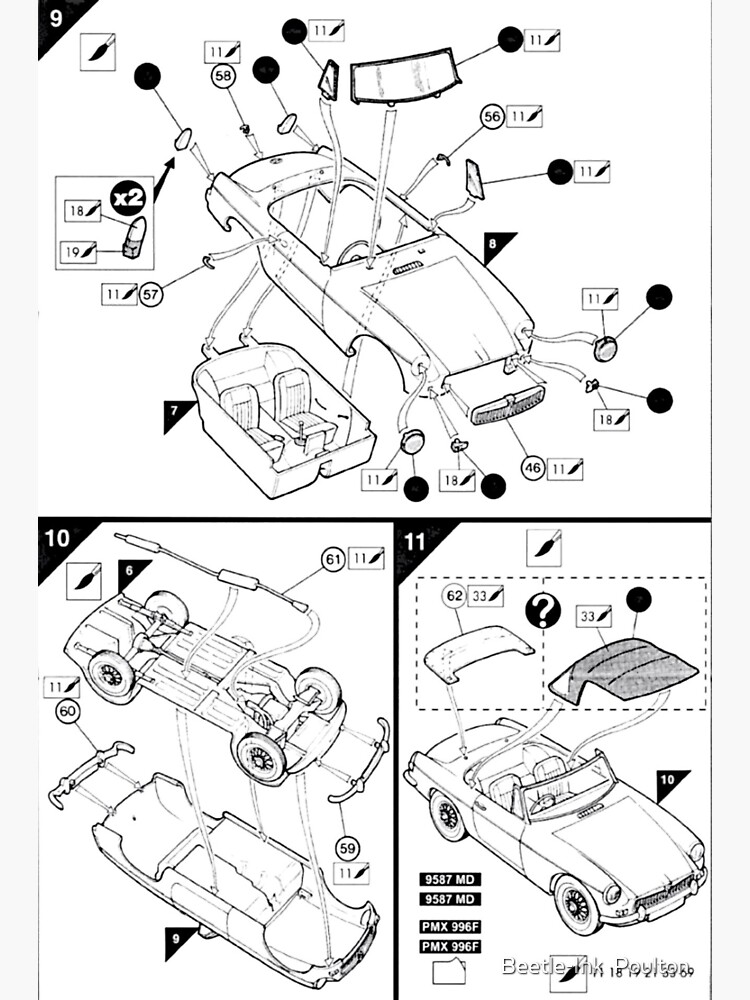 "MG Airfix restoration" Sticker by stevenpoulton Redbubble