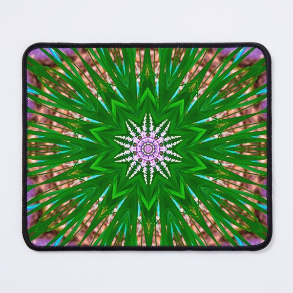 Item preview, 10 Pointed Star Nature Mandala with Green designed and sold by Sara Graham-Costain.