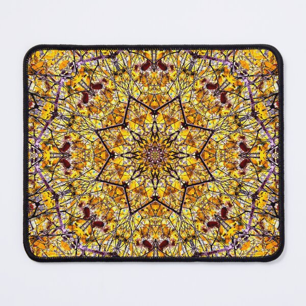 Item preview, Autumn Leaves Star Mandala with Yellow and Orange designed and sold by Sara Graham-Costain.