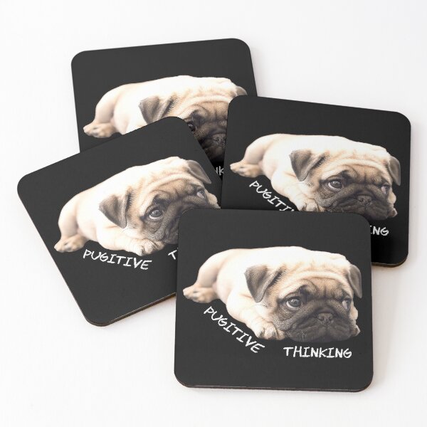 Item preview, Pugitive Thinking | Think Positive Pug Puppy designed and sold by SpeakLifeHQ.