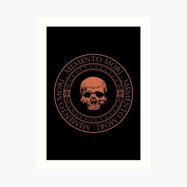 Lámina artística «Memento Mori III (Rust) - Memento Mori Art - Logotipo de  calavera esquelética - Citas de frases latinas» de WIZECROW | Redbubble