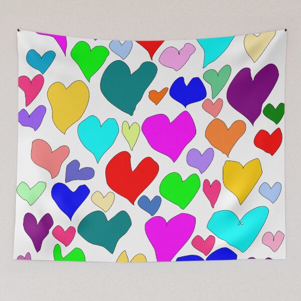 Item preview, Imperfect Hearts: colorful hearts of all colors designed and sold by Becky Hunter.
