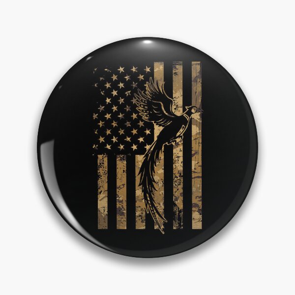 Item preview, Pheasant Bird Hunter American Flag Camouflage Pheasant Hunt designed and sold by RachaelEliezer.