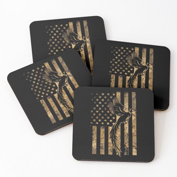 Item preview, Pheasant Bird Hunter American Flag Camouflage Pheasant Hunt designed and sold by RachaelEliezer.