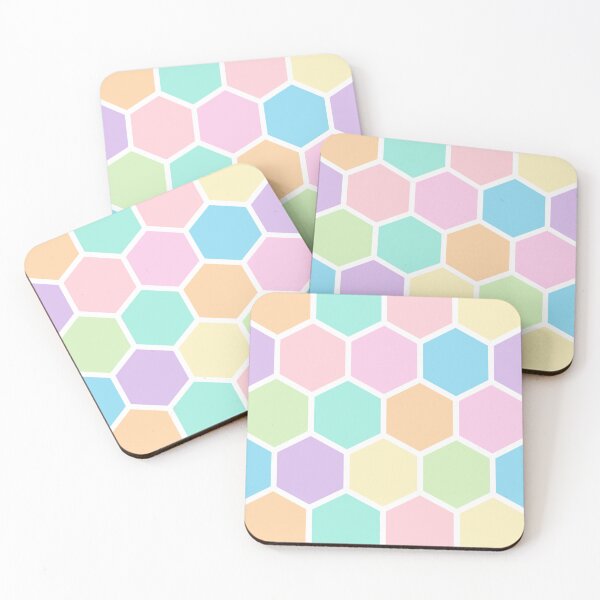 Item preview, Pastel Hexagon Bestagon Honeycomb Yellow Green Pattern Print Beautiful Easter designed and sold by Shayna Westfall.