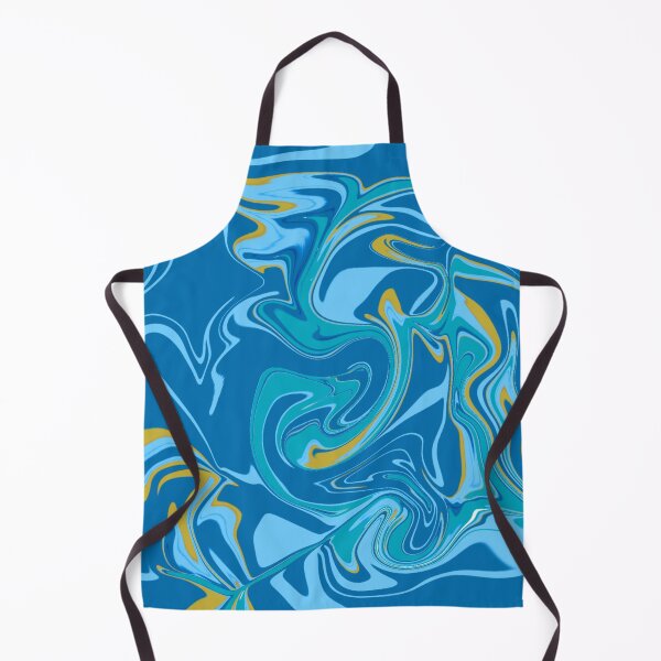 Item preview, Abstract Colorful Liquid Art Pattern Blue, Gold, and Teal designed and sold by quinellie.