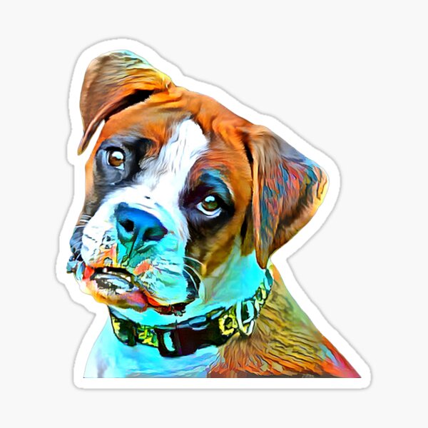 “BOXER dog art” Sticker by HamiltonmagicTs | Redbubble