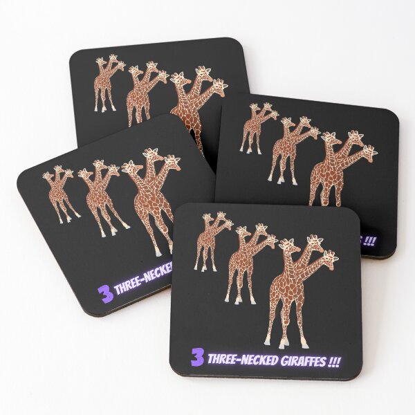 Item preview, 3 Three-Necked Giraffes (in black) designed and sold by CosmicStory.