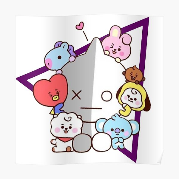 Bt21 Posters For Sale Redbubble