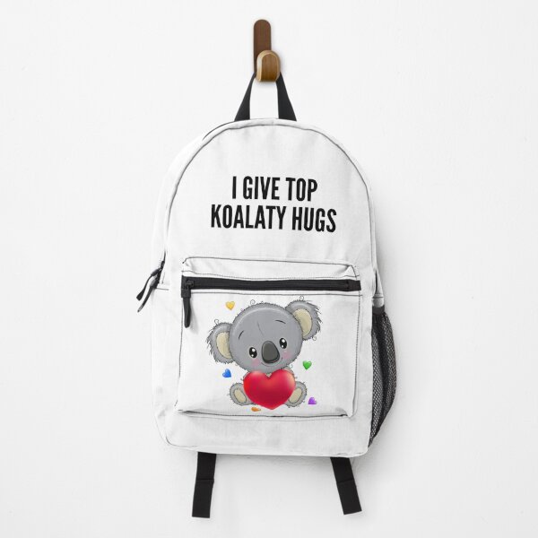 Item preview, I give koalaty hugs / koala bear cartoon with rainbow hearts designed and sold by portrait4you.