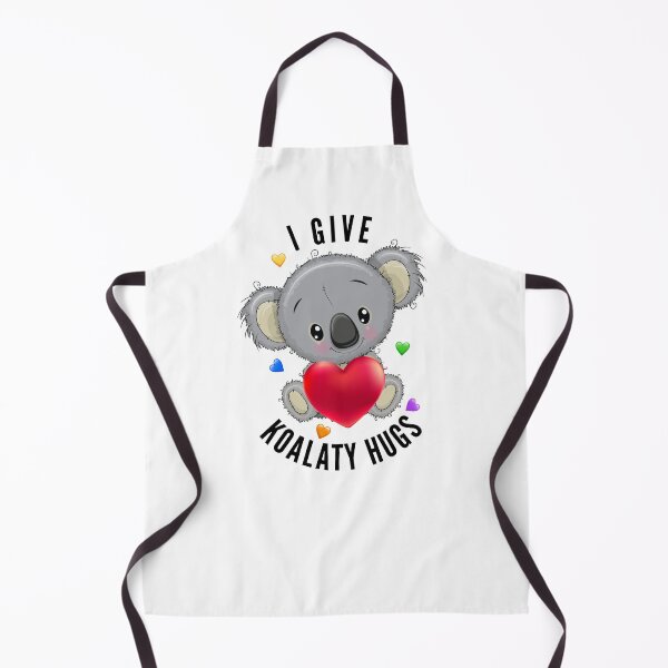 Item preview, I give koalaty hugs / koala bear cartoon with rainbow hearts designed and sold by portrait4you.