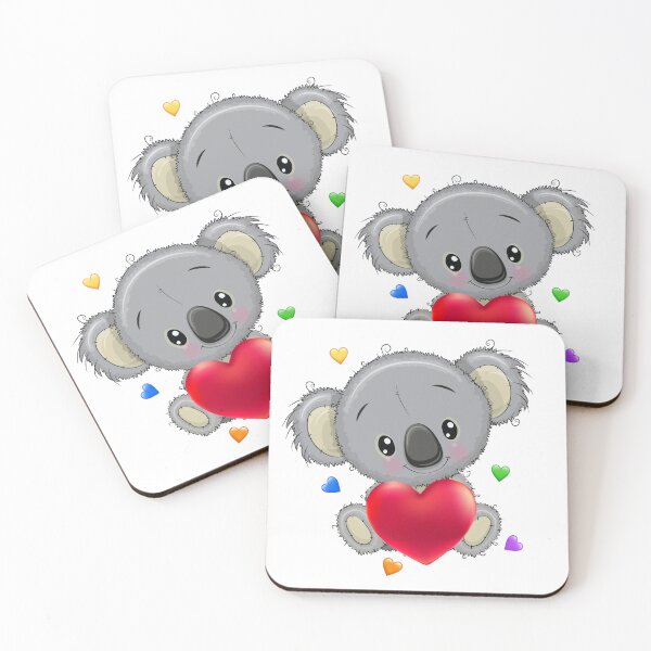 Item preview, I give koalaty hugs / koala bear cartoon with rainbow hearts  designed and sold by portrait4you.