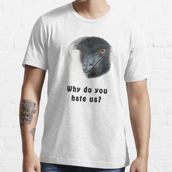 Schwarzer Power Emu Essential T-Shirt