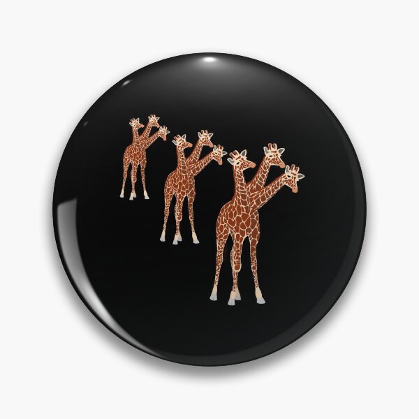 Item preview, 3 Three-Necked Giraffes (without title, in black) designed and sold by CosmicStory.